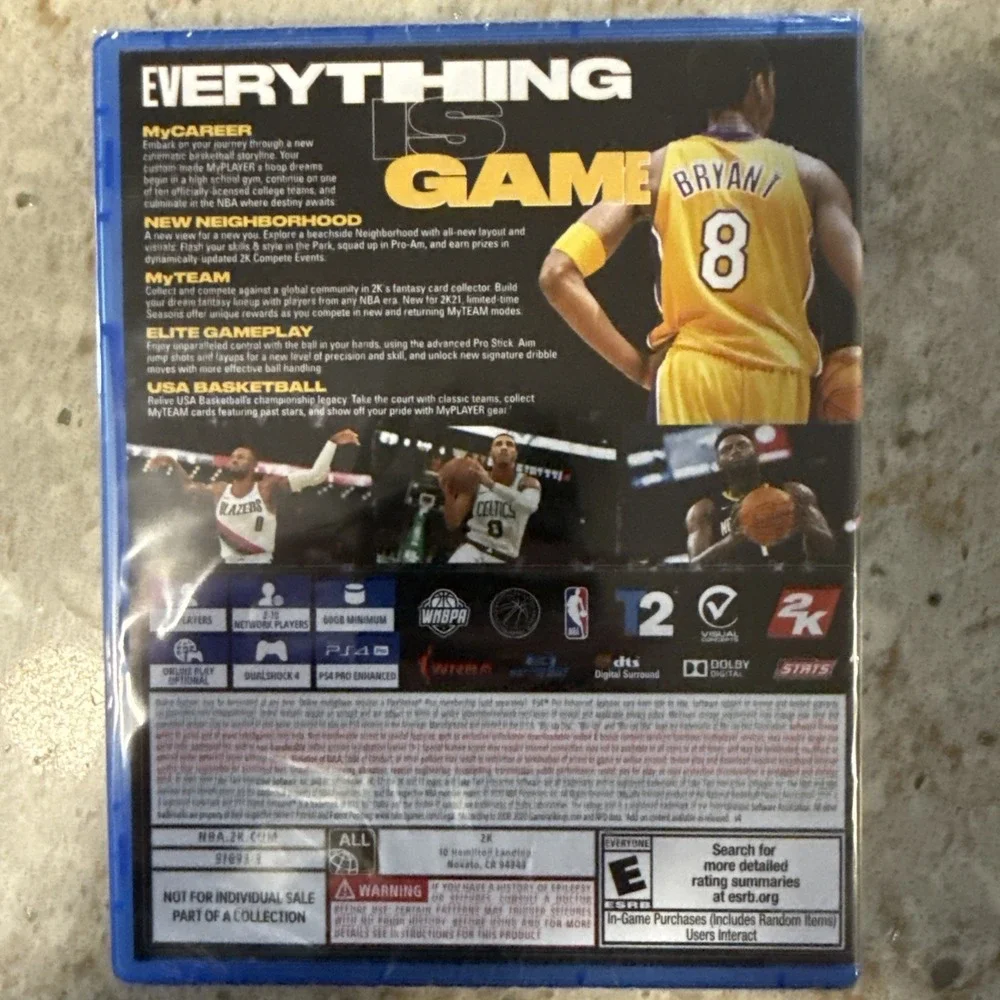 NBA 2K21 Mamba Forever Edition PlayStation 4 - Sony Kobe Bryant New, Sealed!